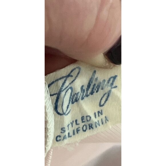 Vtg 1960's 2 Piece Ensemble Negligees Lingerie Pink & White Lace Nightgown Robe - Picture 10 of 10